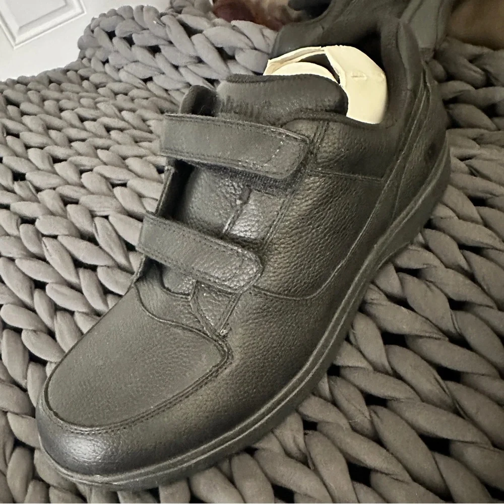Dunham Black New Balance Winslow‎ Leather Velcro Oxford Sneakers 15 USA
